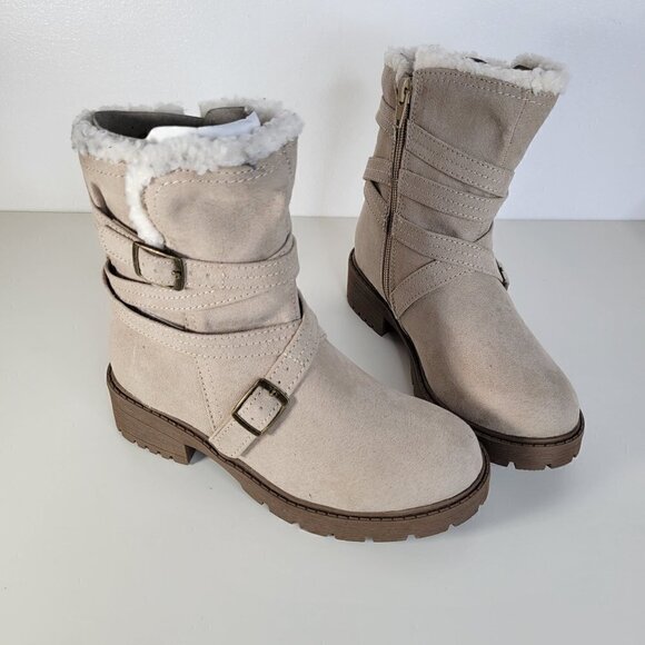 STEVE MADDEN Cozy Boots Taupe | 1 Little Kid Girl - NEW - Picture 3 of 16